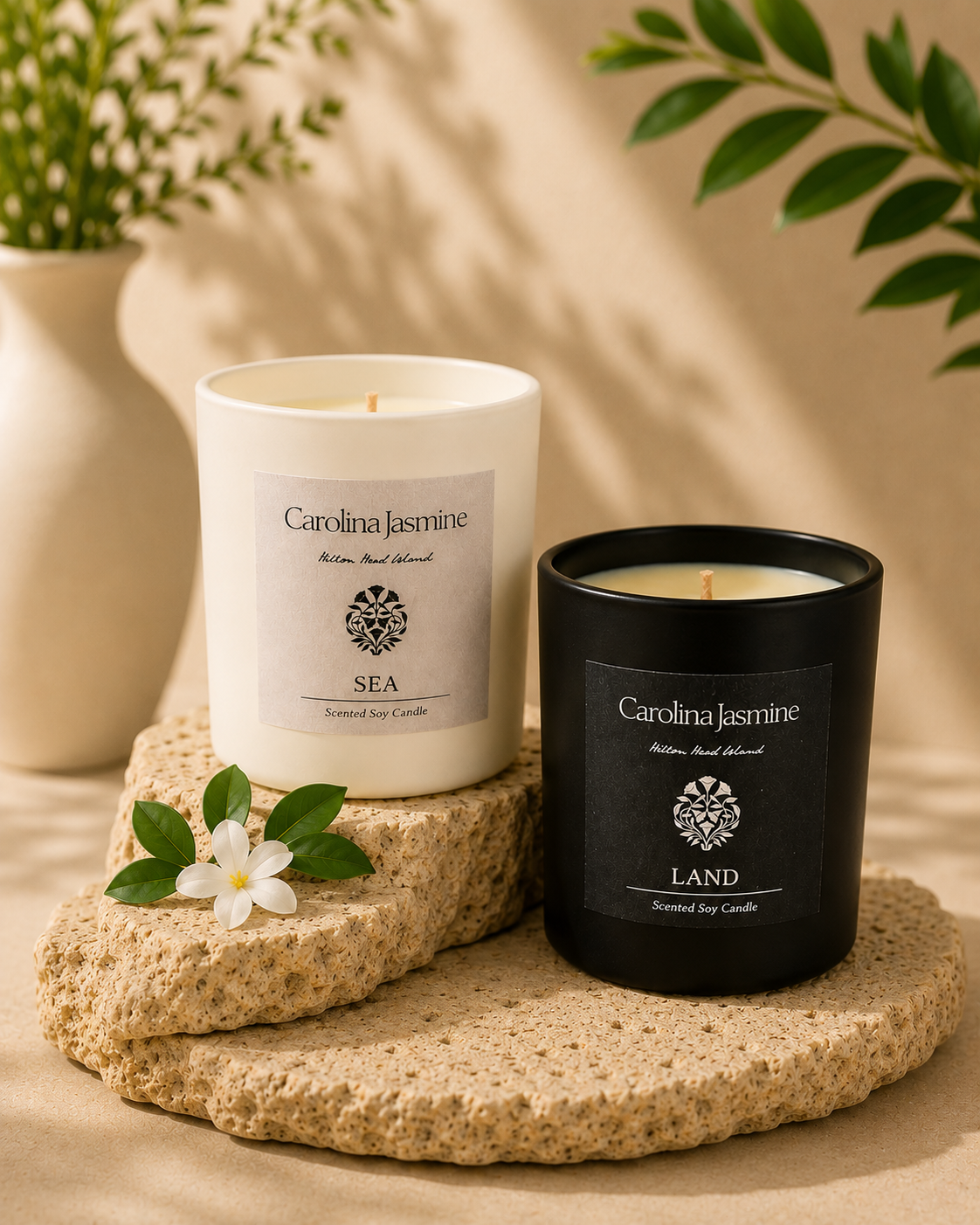 Carolina Jasmine's Custom Scent of SEA Soy Candle