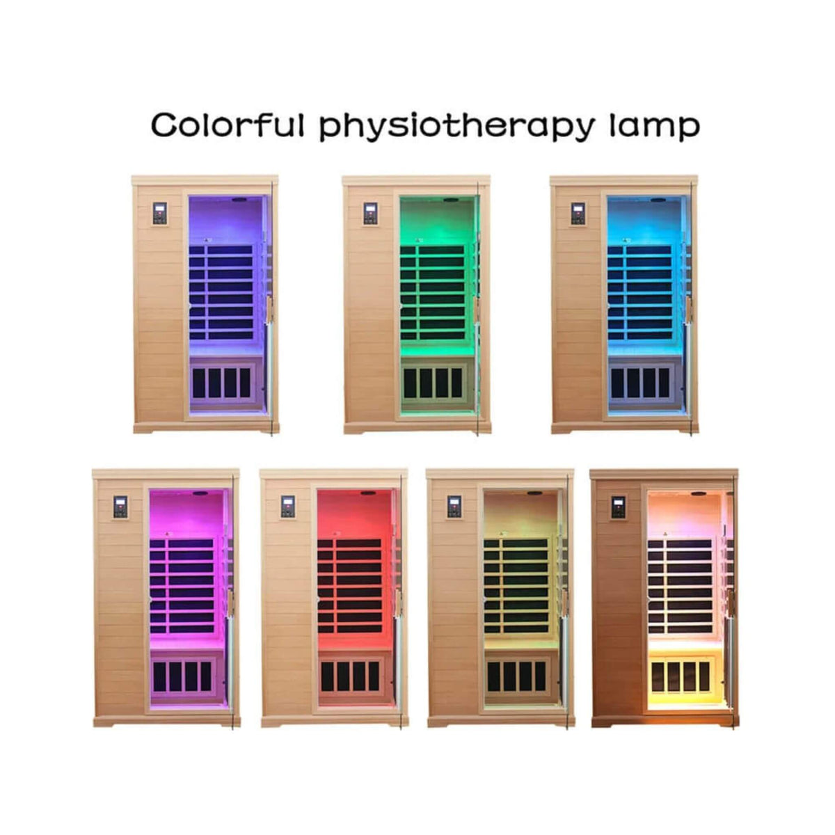 Ivara Luxury 2-Person Hemlock Wood FAR Infrared Sauna Room W/ Glass Door (SAK81525)