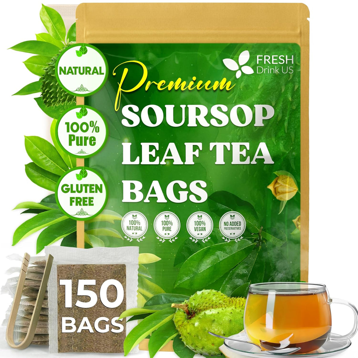 Premium Soursop Leaves Tea Bags
