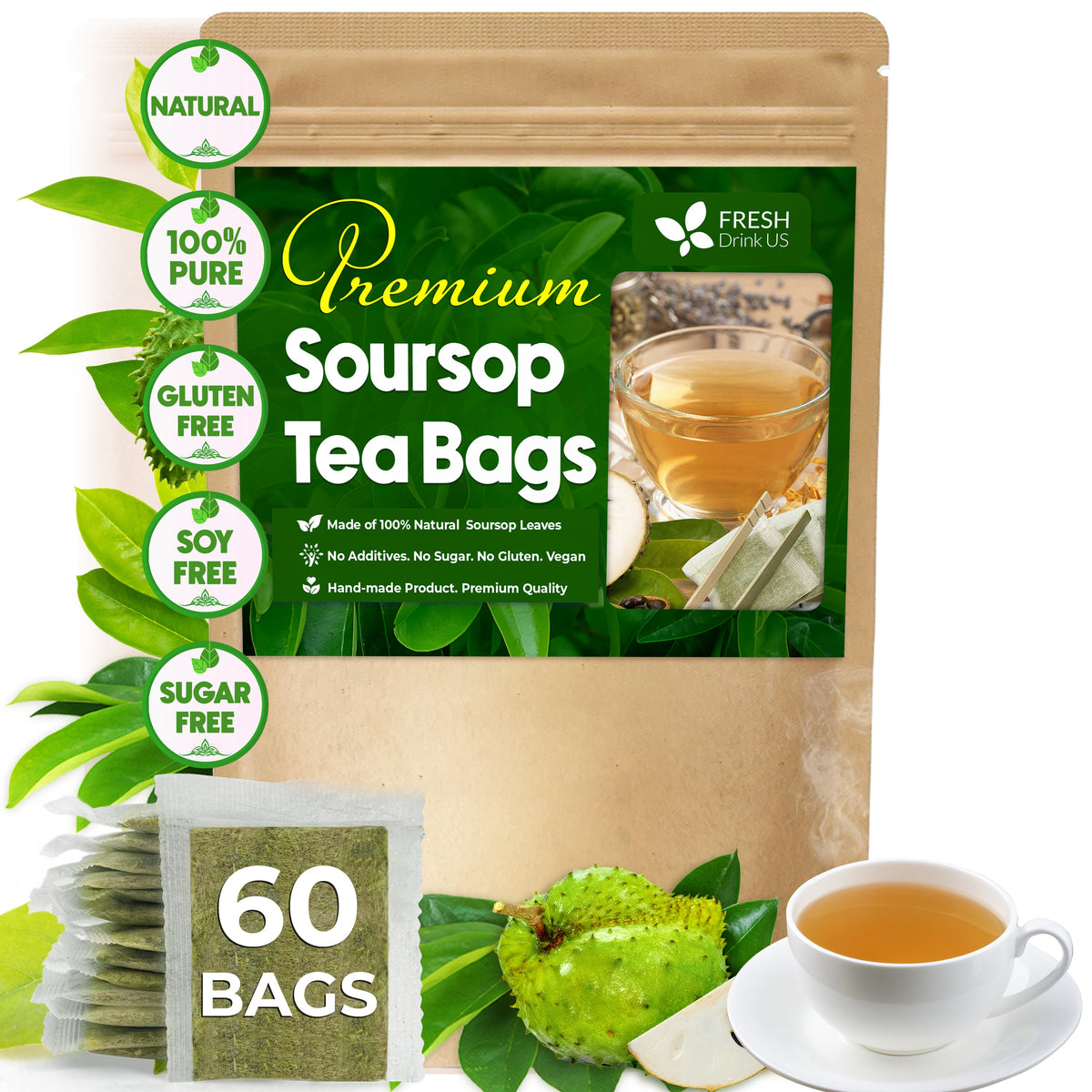 Premium Soursop Leaves Tea Bags