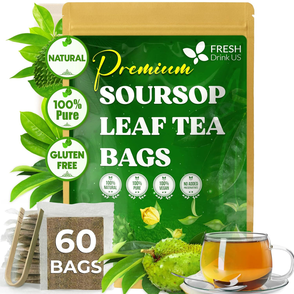 Premium Soursop Leaves Tea Bags