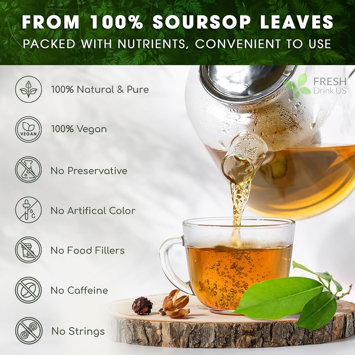 Premium Soursop Leaves Tea Bags