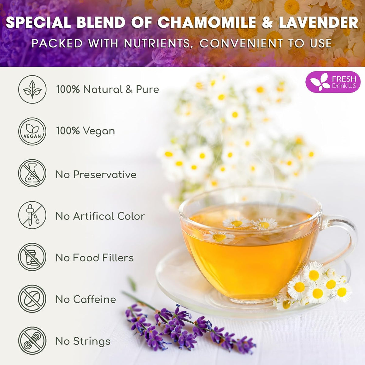 Premium Chamomile Lavender Tea Bags