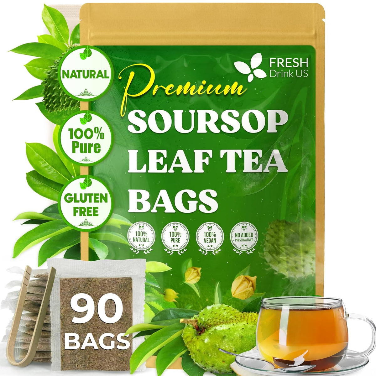 Premium Soursop Leaves Tea Bags