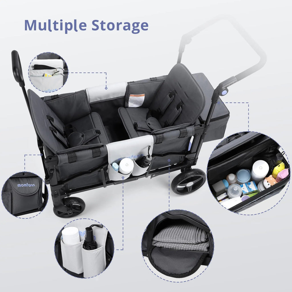 Momfann 2-Seater All-Terrain Stroller Wagon for Kids