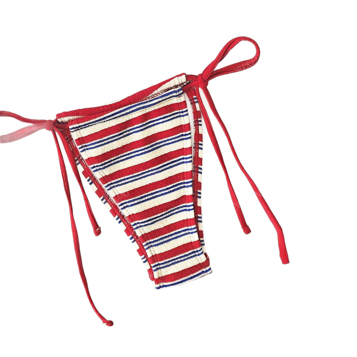 Special Fabric - Striped Low Waist Bikini Sexy Two Piece Swimwear for Women, featuring a stylish striped design.