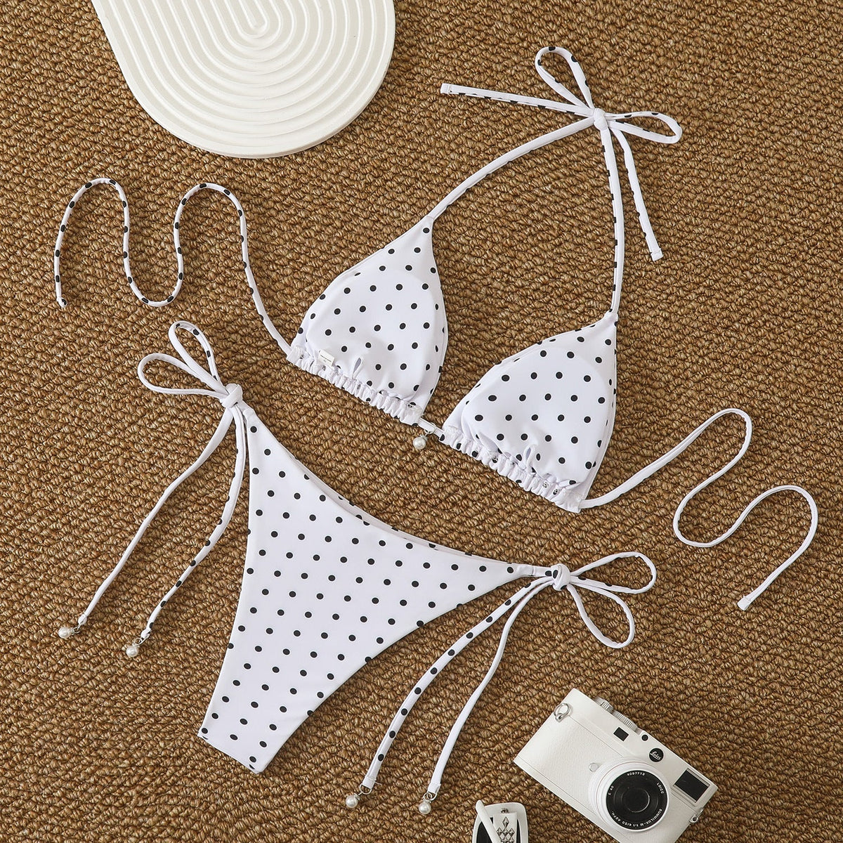 Multicolor Polka Dot Bikini Swimwear