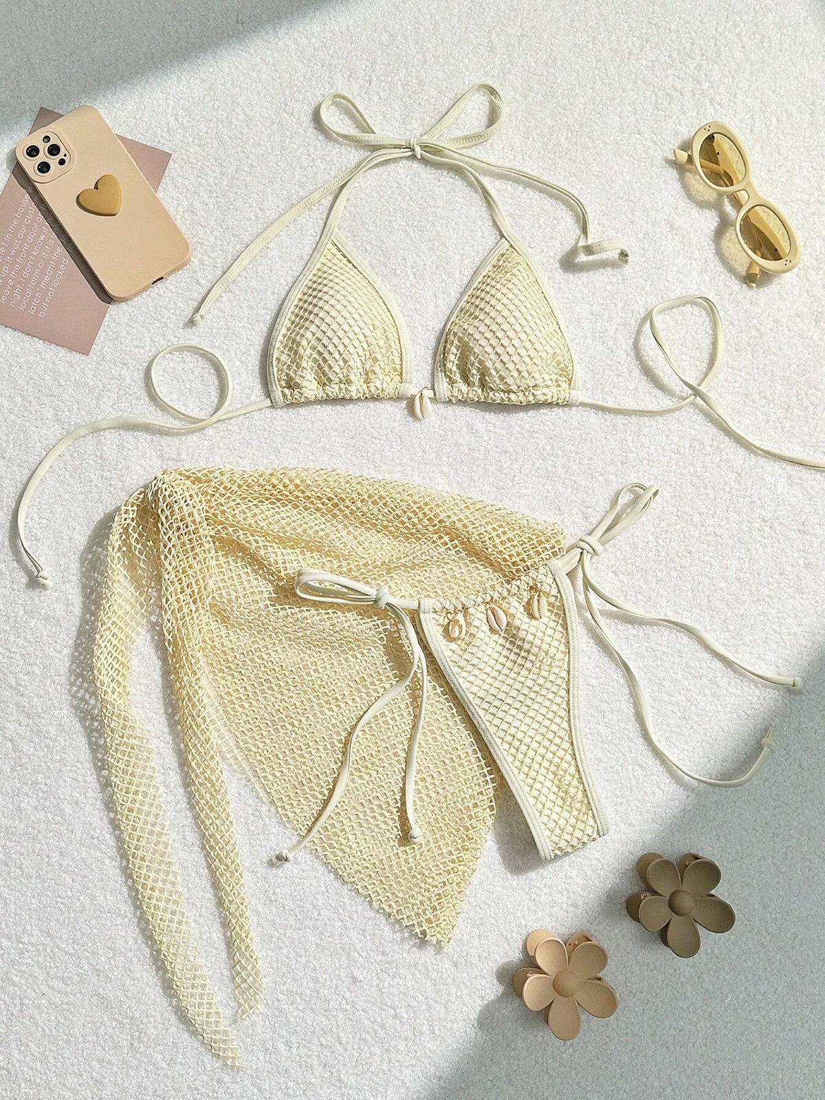Three Piece Set Split Bikini Swimsuit for Women