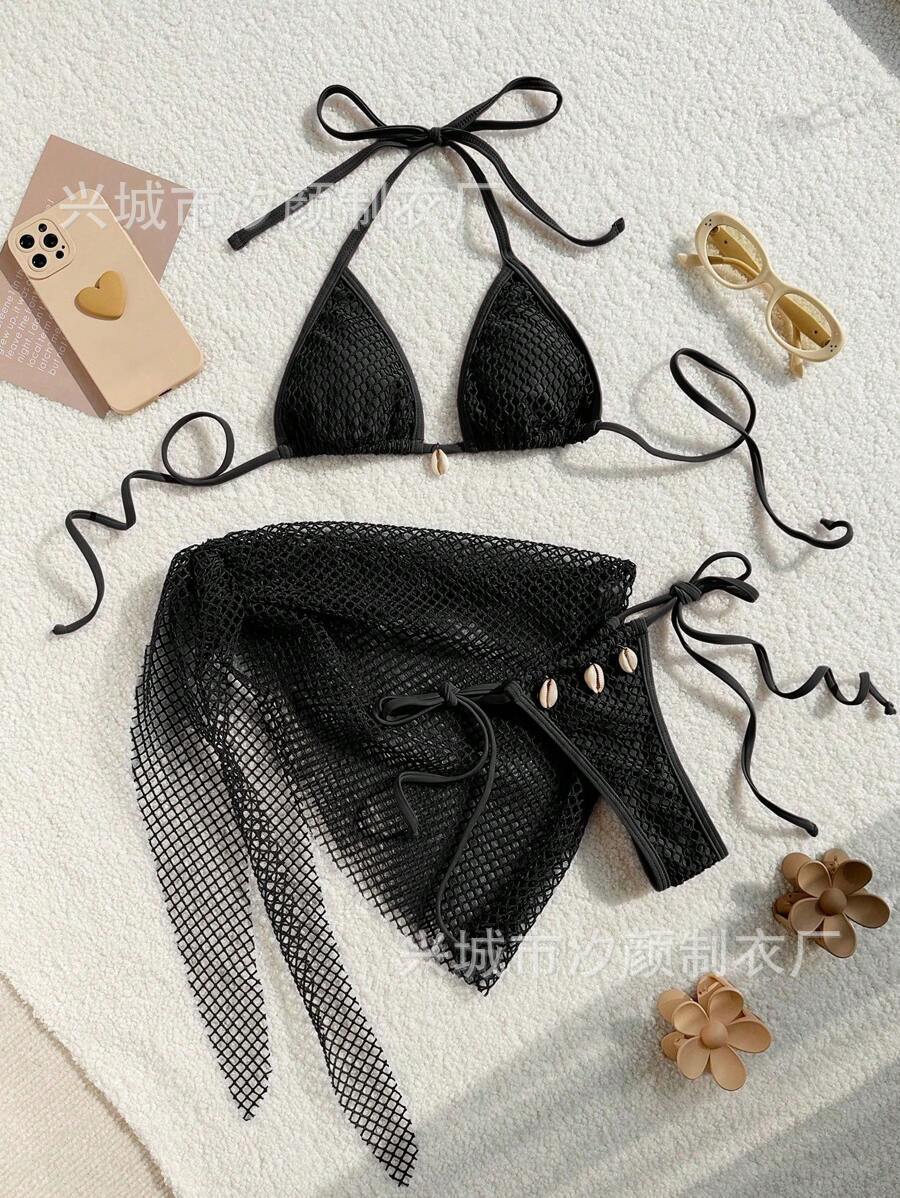 Three Piece Set Split Bikini Swimsuit for Women