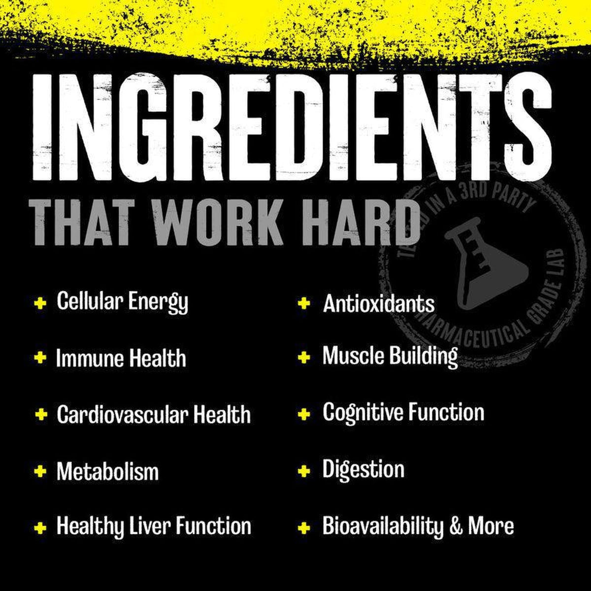Ingredients that work hard for Universal Nutrition Animal Pak multivitamin including energy, health, digestion, and more.