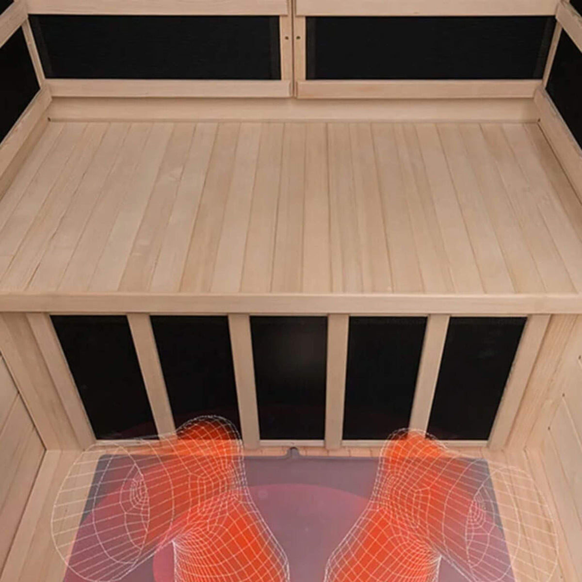 Ivara Luxury 2-Person Hemlock Wood FAR Infrared Sauna Room W/ Glass Door (SAK81525)