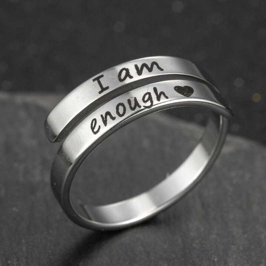 Retro Stainless Steel English Double Ring - Elevate