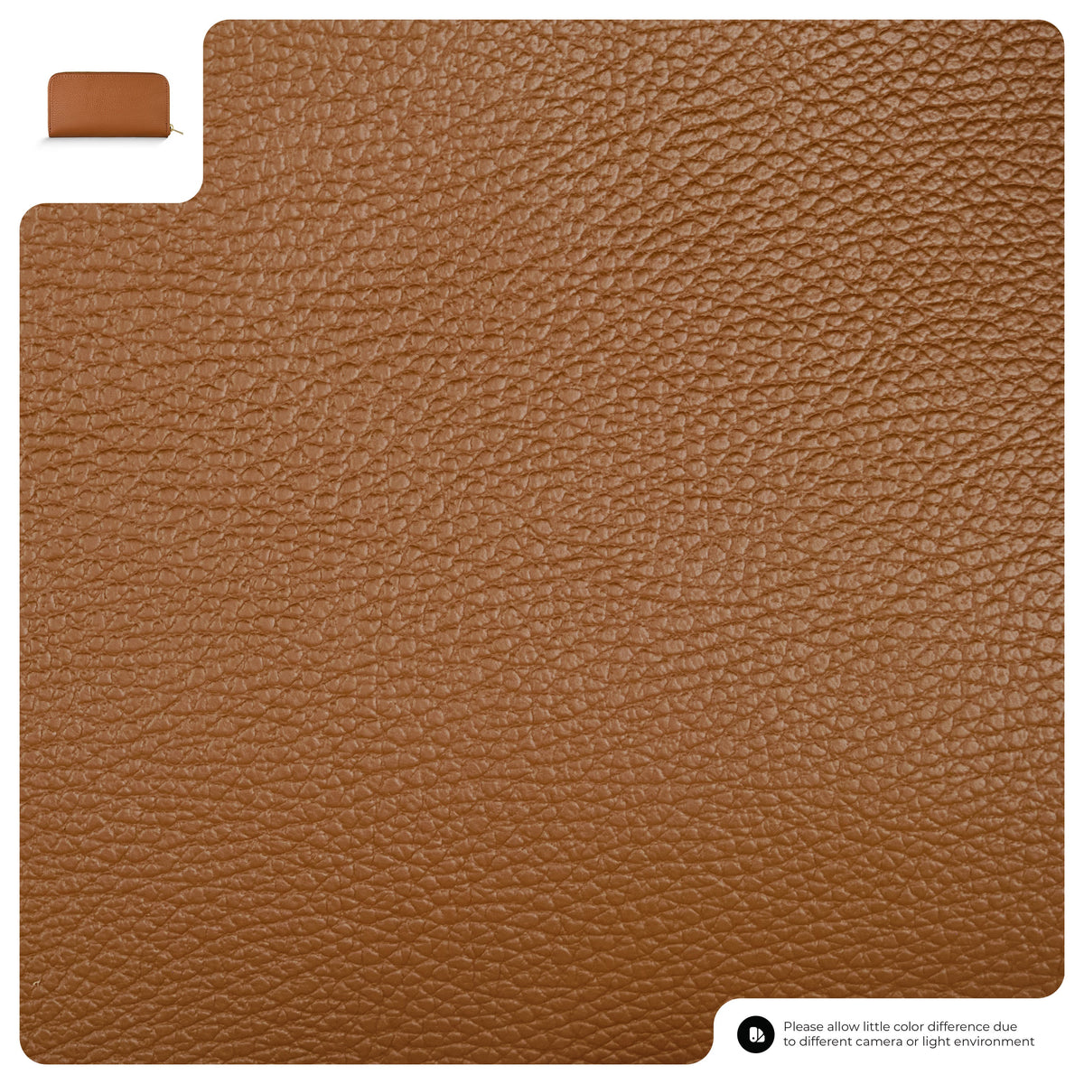 Italian full-grain leather wallet for women in brown texture close-up image.